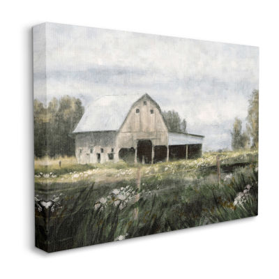 Stupell Industries Country Farmhouse Barn Meadow Canvas Art
