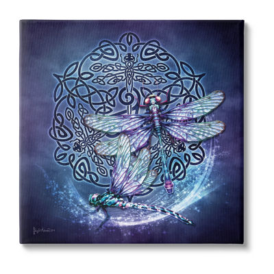 Stupell Industries Dragonfly & Celtic Knot Canvas Art