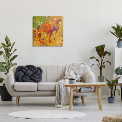 Stupell Industries Boho Patterned Camel Canvas Art