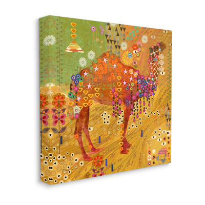 Stupell Industries Boho Patterned Camel Canvas Art