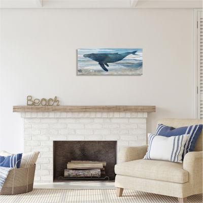 Stupell Industries Abstract Whale Silhouette Canvas Art