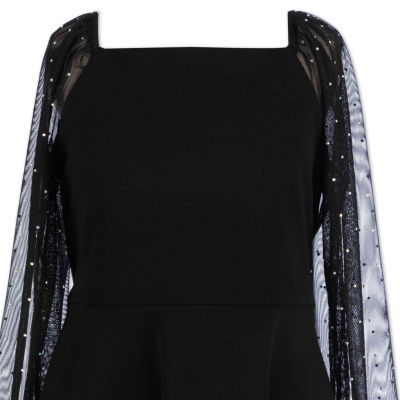 Speechless Big Girls Long Sleeve Skater Dress
