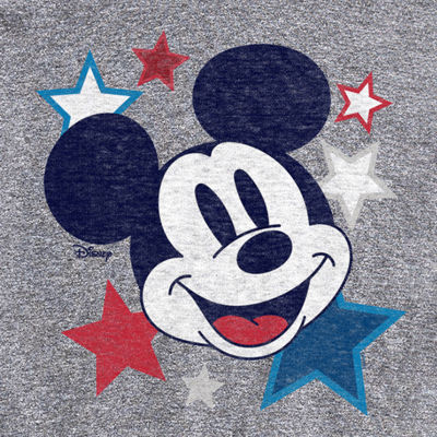 Mens Short Sleeve Americana Mickey Mouse Graphic T-Shirt