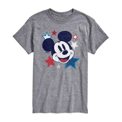 Mens Short Sleeve Americana Mickey Mouse Graphic T-Shirt