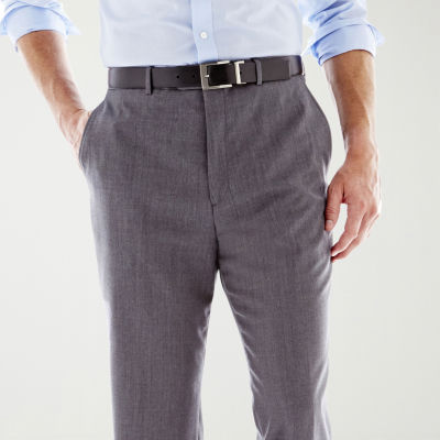 Stafford® Executive Super 100 Wool Flat-Front Suit Pants - Classic