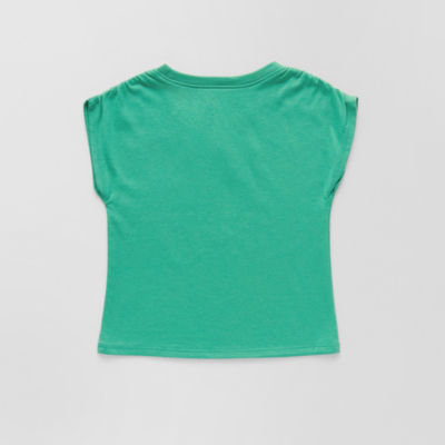 Okie Dokie Toddler & Little Girls Round Neck Short Sleeve Graphic T-Shirt