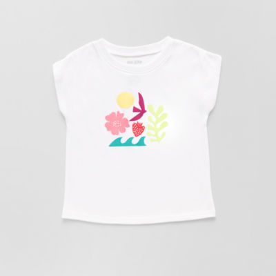 Okie Dokie Toddler & Little Girls Round Neck Short Sleeve Graphic T-Shirt