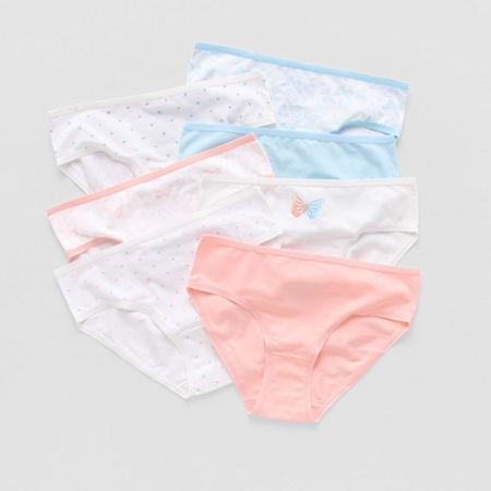 Thereabouts Big Kid Girls 7 Pack Bikini Panty 351212, 16.5 Plus, Pink