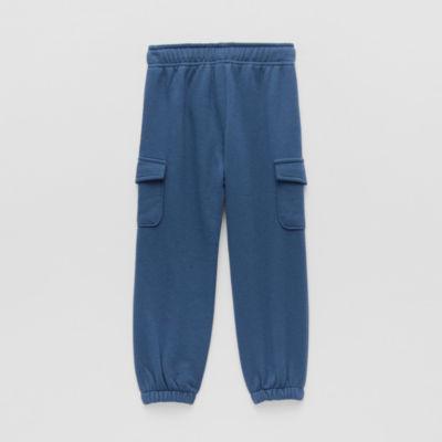 Okie Dokie Cargo Toddler & Little Boys Cuffed Regular Fit French Terry Jogger Pant