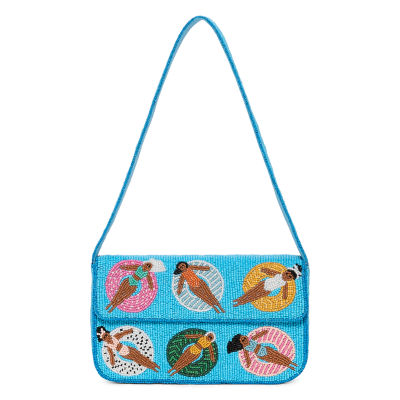 SOL and MER Beaded Pool Ladies Shoulder Bag