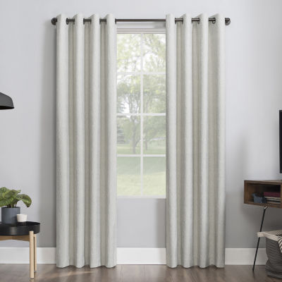Sun Zero Noir Dimensional Thermal Extreme Grommet Top Energy Saving 100% Blackout Single Curtain Panel