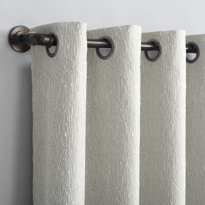 Sun Zero Noir Dimensional Thermal Extreme Grommet Top Energy Saving 100% Blackout Single Curtain Panel