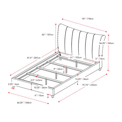 Rosewell Upholstered Tufted Platform Bed