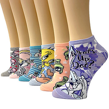 Looney Tunes Women's Graphic Crew Socks, 10-Pack, Shoe Sizes 4-10