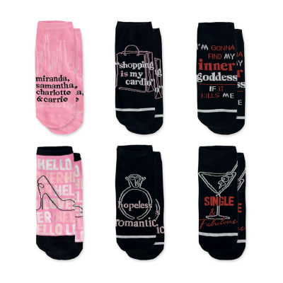 Sex And The City 6 Pair Low Cut Socks Womens