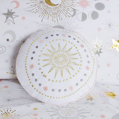 Intelligent Design Ariella Starry Sky Metallic Comforter Set with Throw Pillow