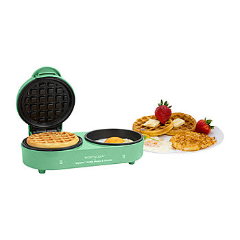 Nostalgia Mini Waffle Maker - Teal