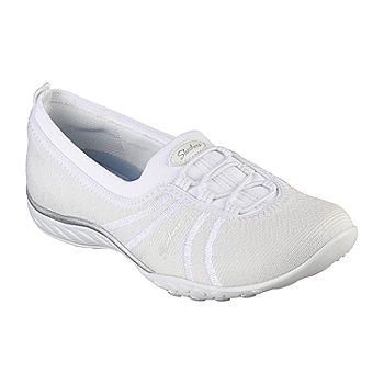 Skechers Womens Breathe Simple Pleasure Slip-On Shoe, Color: White - JCPenney