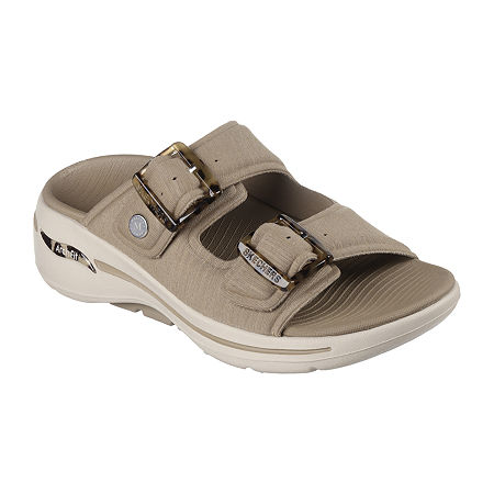  -Skechers Womens Go Walk Arch Fit Sdl Martha Stewart Slide Sandals