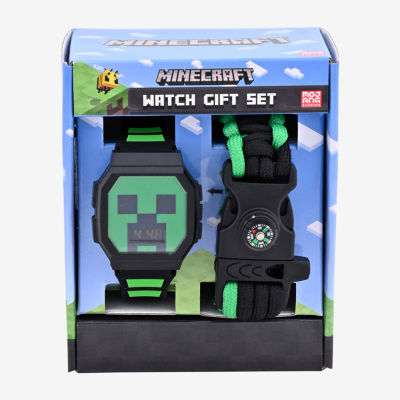 Minecraft Boys Green 2-pc. Watch Boxed Set Min40000jc