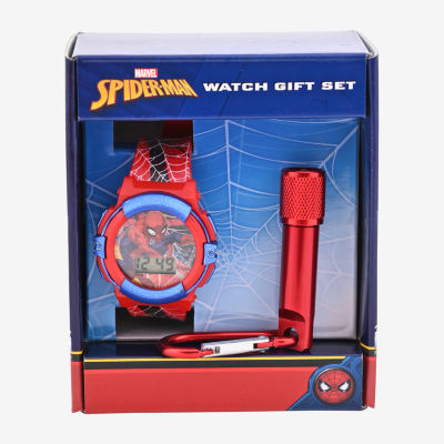 Spiderman Boys Red 2-pc. Watch Boxed Set Spd40061jc