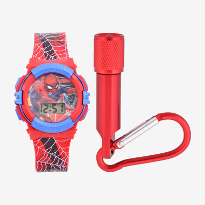 Spiderman Boys Red 2-pc. Watch Boxed Set Spd40061jc