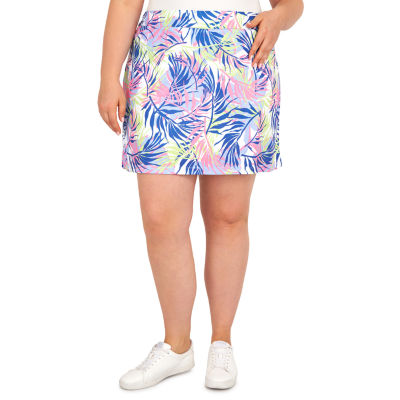 Hearts Of Palm Womens Mid Rise SkortPlus, Color Watermelon Multi