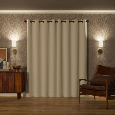 Sun Zero Oslo Grommet Top Energy Saving 100% Blackout Single Curtain Panel