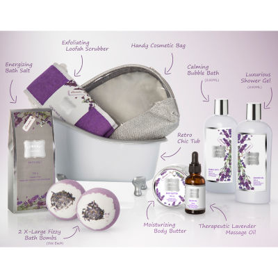 Lovery Lavender Home Spa Bath Set 9pc Body Care Kit JCPenney