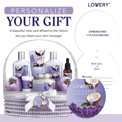 LOVERY™ Lavender And Coconut Bath Gift Set - 9pc Spa Kit