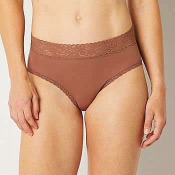 Ambrielle Everyday High Cut With Lace Trim Panty - JCPenney