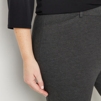 Liz Claiborne Emma Ponte Womens Mid Rise Slim Fit Ankle Pant