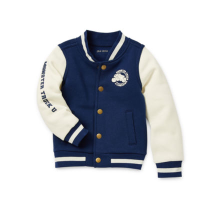 Okie Dokie Toddler & Little Boys Varsity Jacket, Color Navy Blue JCPenney