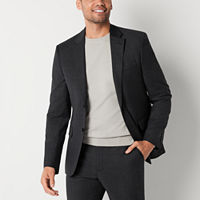 Collection By Michael Strahan Mens Plaid Classic Fit Suit Jacket, 46 Long, Gray
