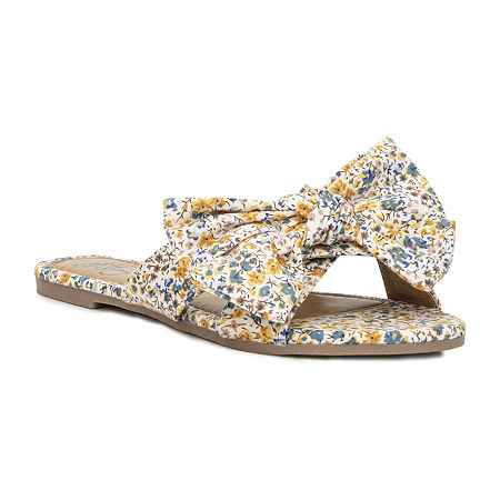  Flat Sandals - Olivia Miller Little & Big Girls Potpouri Slide Sandals