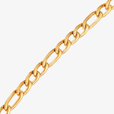 Shaquille O'Neal XLG Stainless Steel 22 Inch Figaro Chain Necklace