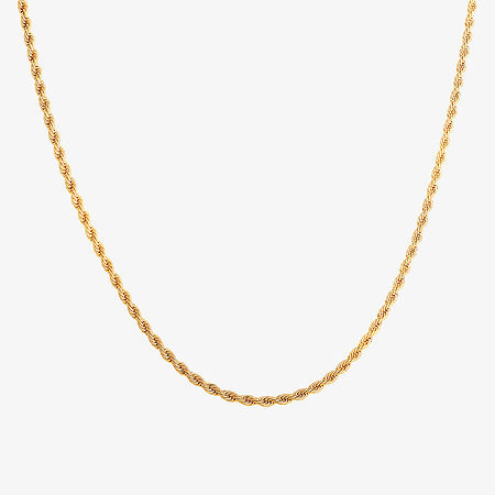 Stainless Steel 24 Inch Rope Chain Necklace, One Size