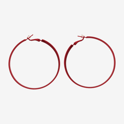 Bijoux Bar Red Tone Hoop Earrings
