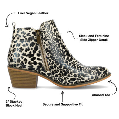 Journee Collection Womens Rebel Booties Block Heel