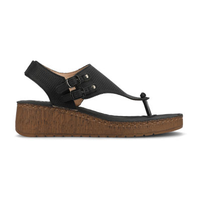 Journee Collection Womens Mckell Wedge Sandals