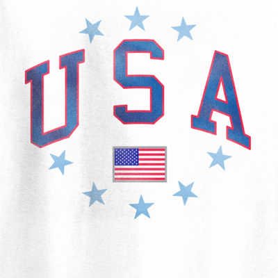 Juniors Team Usa Boyfriend Tee Womens Crew Neck Short Sleeve Graphic T-Shirt