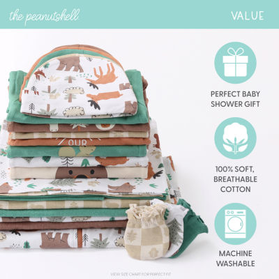 The Peanutshell Wilderlust 0-3m Baby Boys 23-pc. Baby Clothing Set