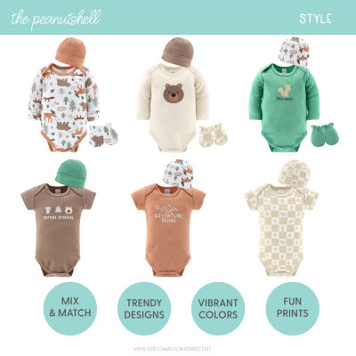 The Peanutshell Wilderlust 0-3m Baby Boys 23-pc. Baby Clothing Set