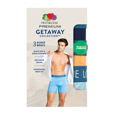 Fruit of the Loom Getaway Mens 3 Pack Boxer Briefs 3gjbbc1