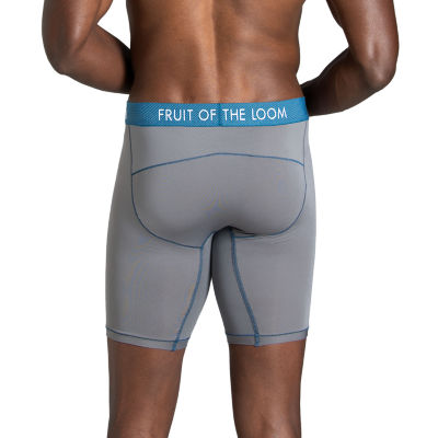 Fruit of the Loom Getaway Mens 3 Pack Long Leg Boxer Briefs