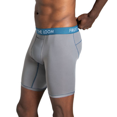 Fruit of the Loom Getaway Mens 3 Pack Long Leg Boxer Briefs