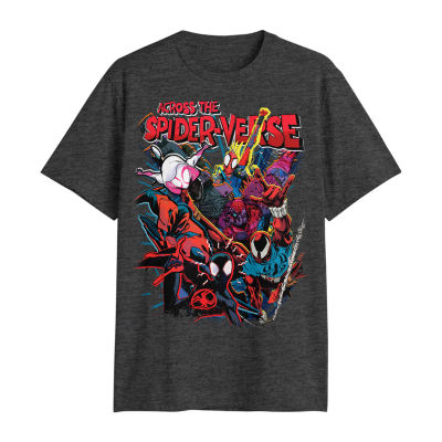 Big and Tall Mens Crew Neck Short Sleeve Regular Fit Spiderman Graphic T-Shirt