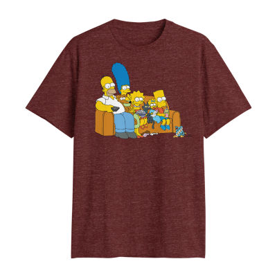Big and Tall Mens Crew Neck Short Sleeve Regular Fit The Simpsons Graphic T-Shirt