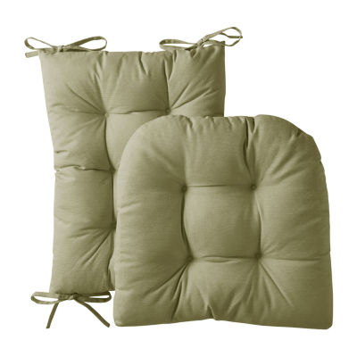 Sweet Home Collection™ Rocking Chair Cushion 2 Piece Tufted Non Slip Set of Upper and Lower Cushions