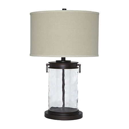 Signature Design By Ashley Tailynn Glass Table Lamp, One Size, Brown